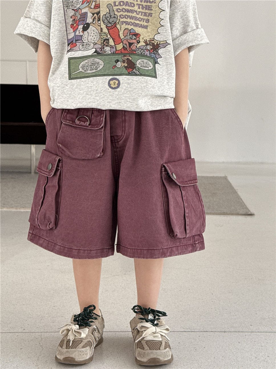 ハーフパンツ・ショートパンツ Purple / 100cm ルーズハーフカーゴパンツ【mh0009955】