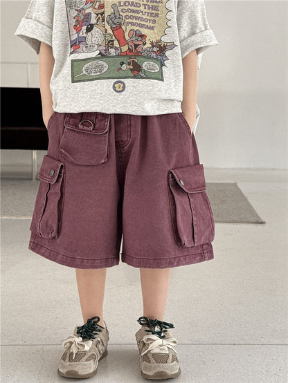 ハーフパンツ・ショートパンツ Purple / 100cm ルーズハーフカーゴパンツ【mh0009955】