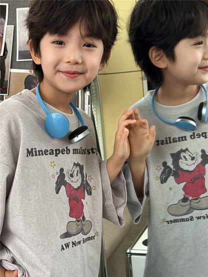 半袖Tシャツ Light Gray / 100cm キャラクタープリント半袖Tシャツ【mh0009944】