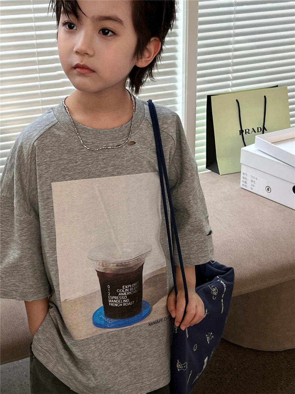 半袖Tシャツ Light Gray / 100cm フォトプリント半袖Tシャツ【mh0009951】