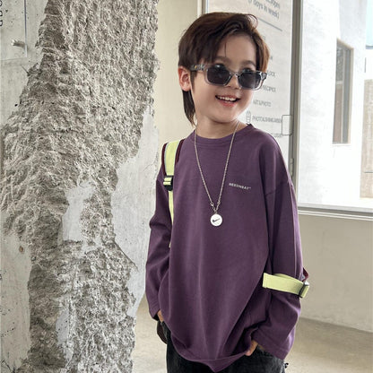 長袖Tシャツ キッズトップス ワンポイント長袖Tシャツ【mh0009133】