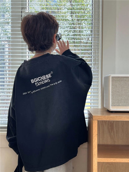 長袖Tシャツ キッズトップス バックロゴプリント長袖Tシャツ【mh0009141】