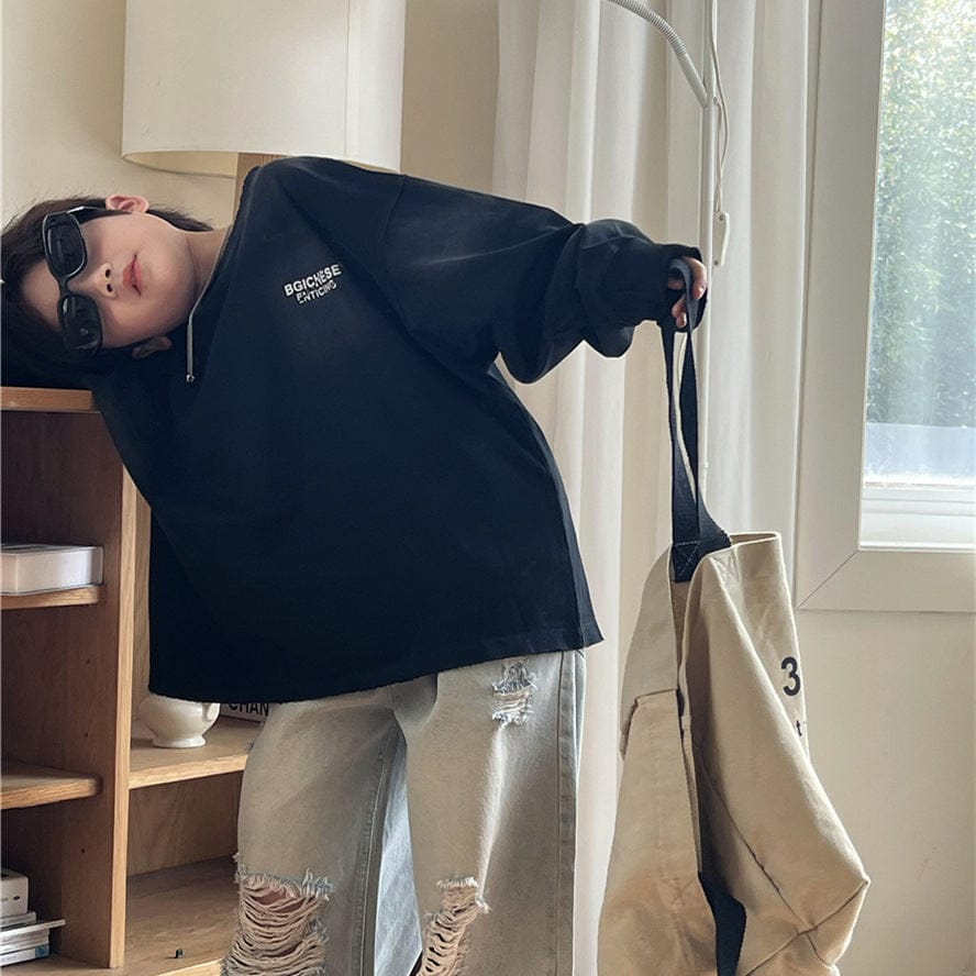 長袖Tシャツ キッズトップス バックロゴプリント長袖Tシャツ【mh0009141】