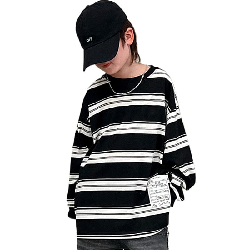 長袖Tシャツ キッズトップス ボーダー長袖Tシャツ【mh0009142】