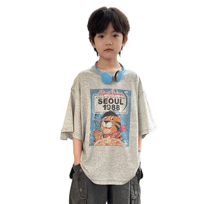 半袖Tシャツ タイガープリント半袖Tシャツ【mh0009937】