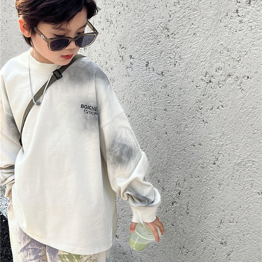 長袖Tシャツ White / 100cm キッズトップス バックロゴプリント長袖Tシャツ【mh0009141】