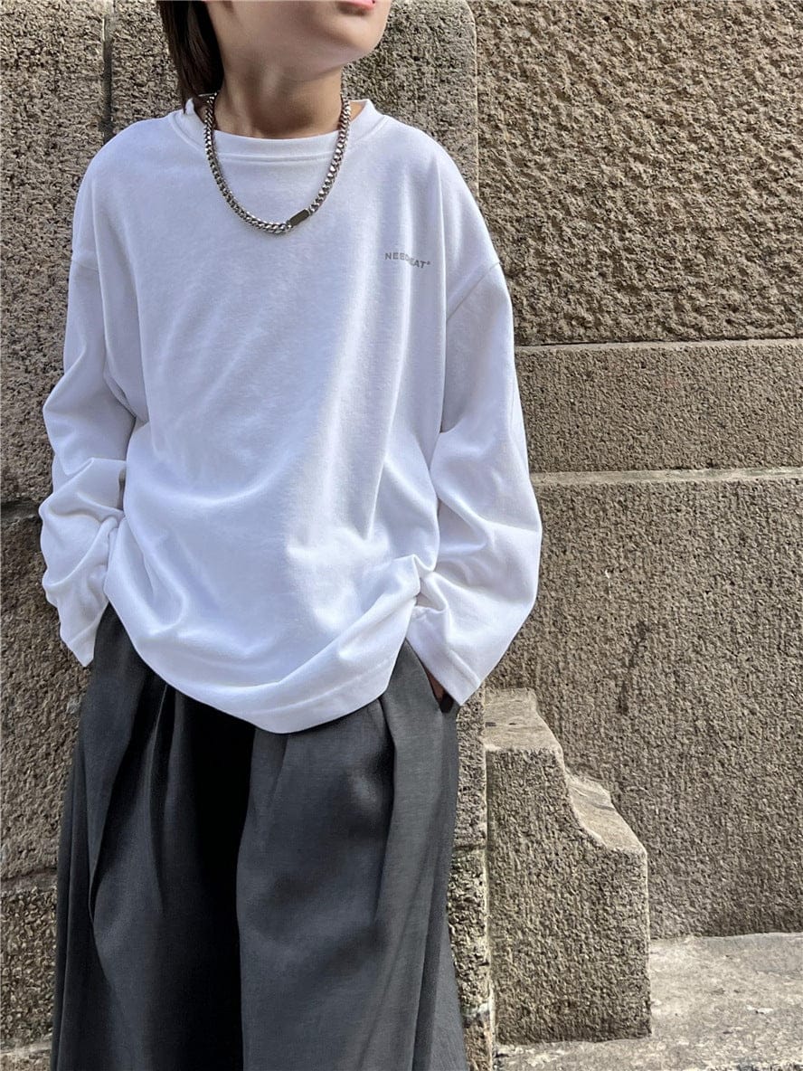 長袖Tシャツ White / 90cm キッズトップス ワンポイント長袖Tシャツ【mh0009133】