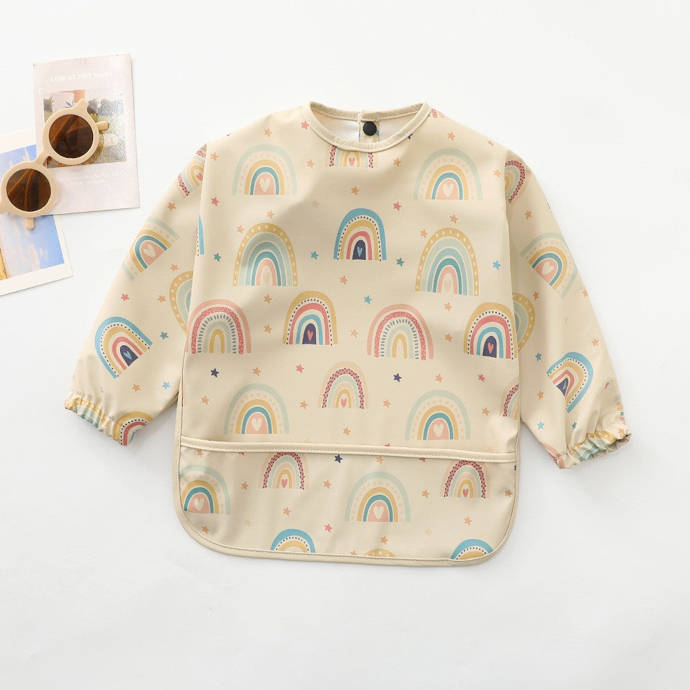 Soft Waterproof Long Sleeve Bib ソフト防水長袖お食事エプロン【mh0012240】 mamahalo accessories よだれかけ