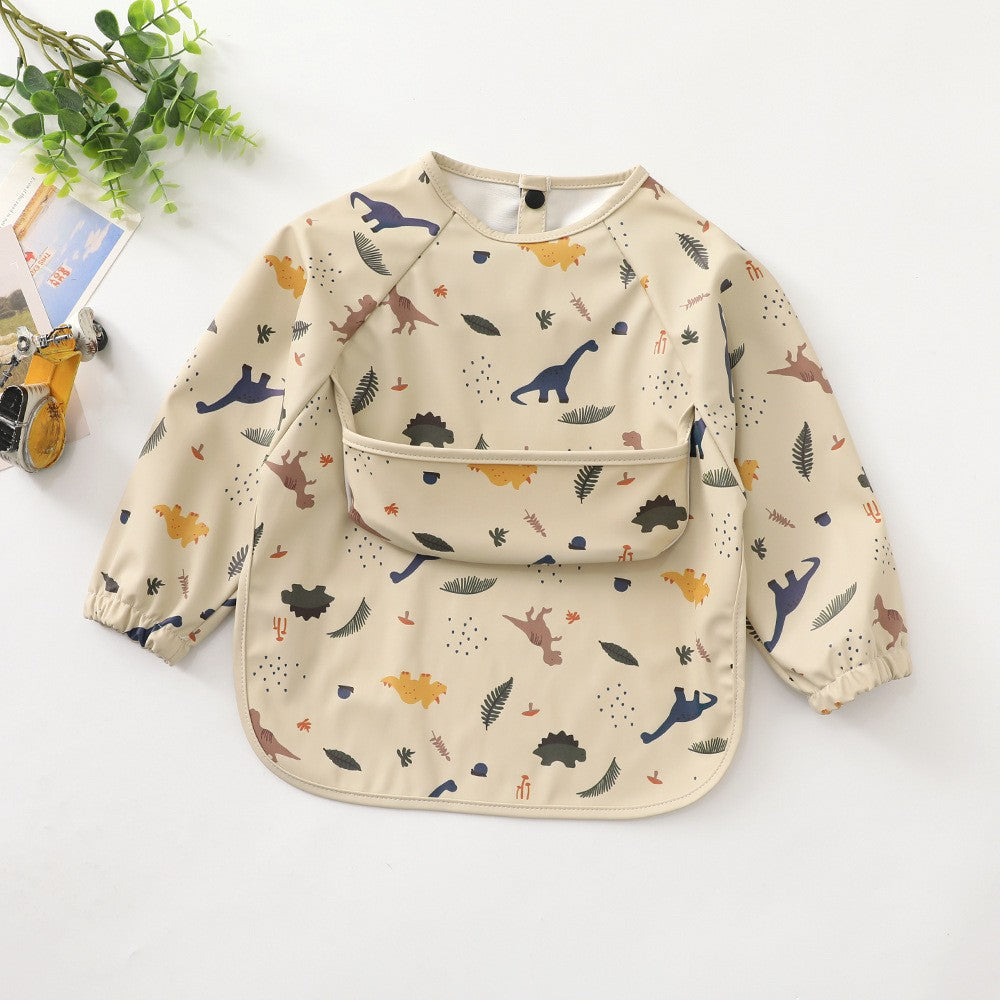 Soft Waterproof Long Sleeve Bib ソフト防水長袖お食事エプロン【mh0012240】 mamahalo accessories よだれかけ