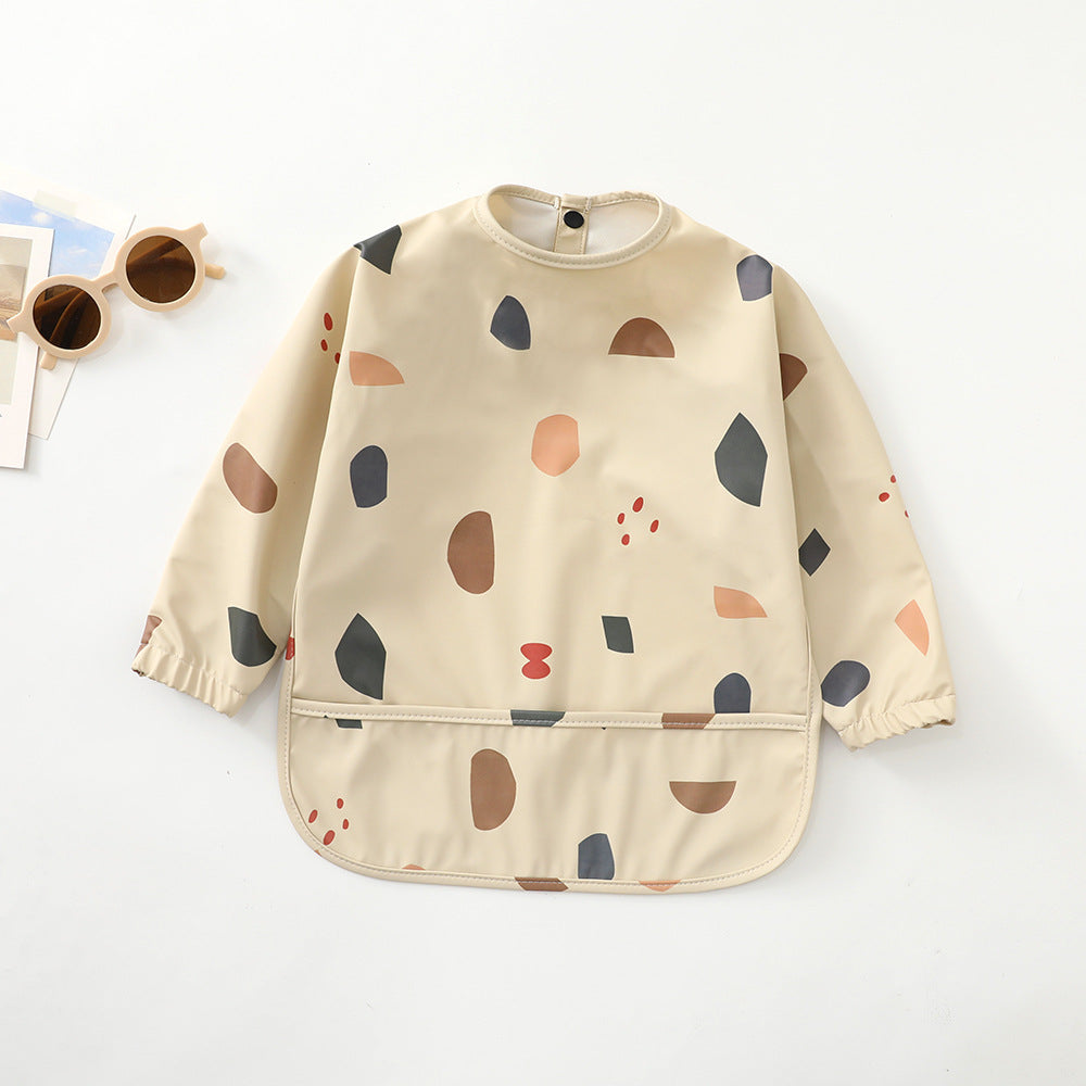 Soft Waterproof Long Sleeve Bib ソフト防水長袖お食事エプロン【mh0012240】 The new stone / S mamahalo accessories よだれかけ