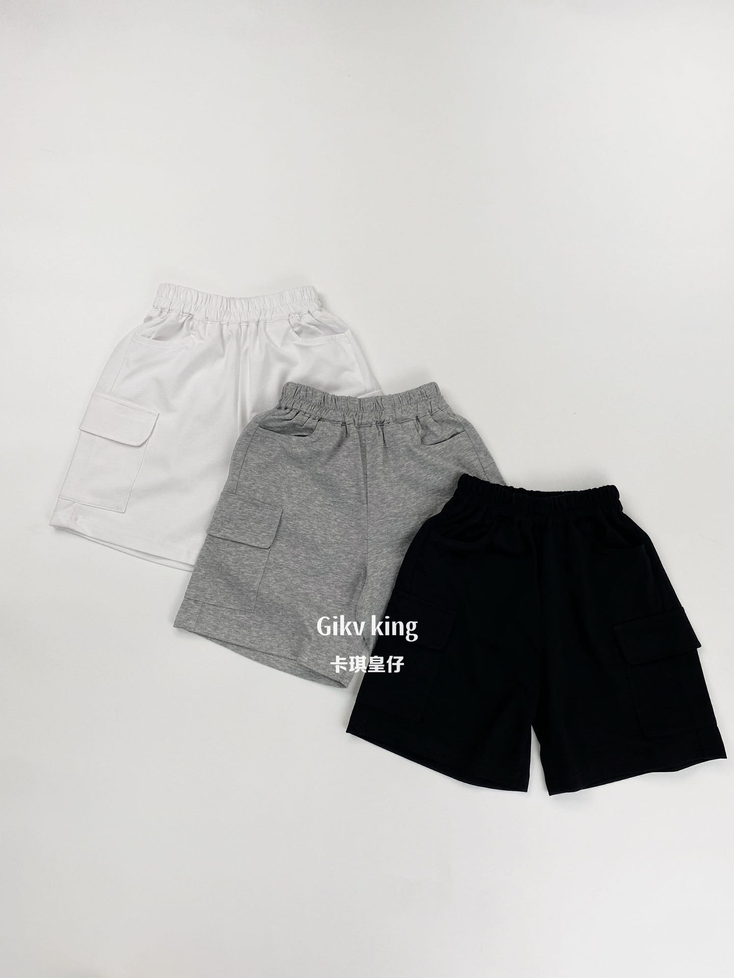 Solid Cargo Pocket Cotton Shorts カーゴ ハーフパンツ【mh0013487】 Gikv king ハーフパンツ・ショートパンツ