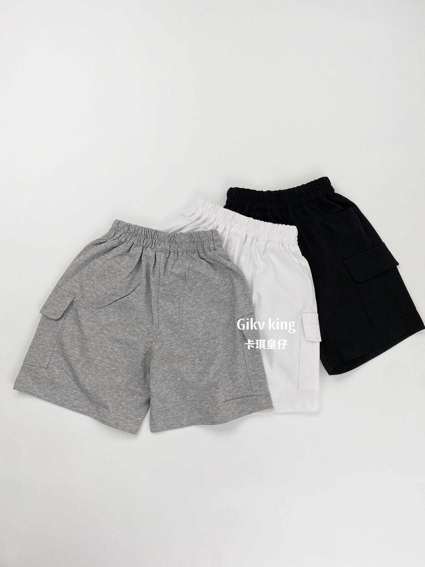 Solid Cargo Pocket Cotton Shorts カーゴ ハーフパンツ【mh0013487】 Gikv king ハーフパンツ・ショートパンツ