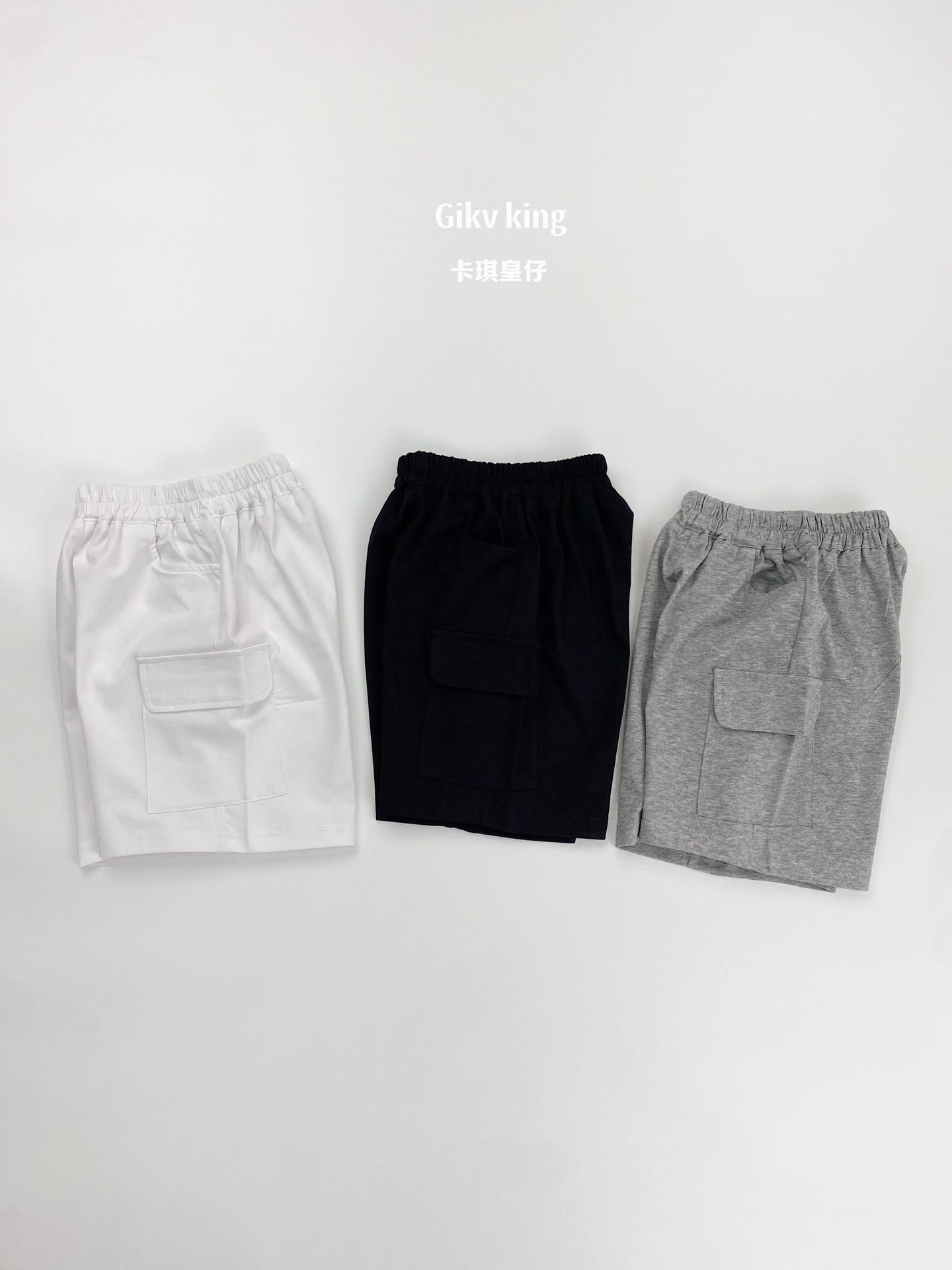 Solid Cargo Pocket Cotton Shorts カーゴ ハーフパンツ【mh0013487】 Gikv king ハーフパンツ・ショートパンツ