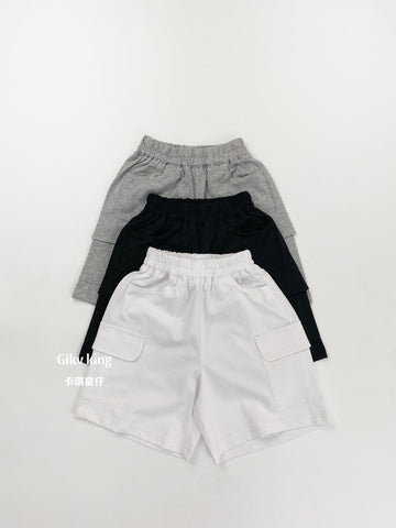 Solid Cargo Pocket Cotton Shorts カーゴ ハーフパンツ【mh0013487】 Gikv king ハーフパンツ・ショートパンツ