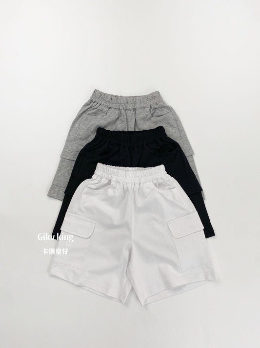 Solid Cargo Pocket Cotton Shorts カーゴ ハーフパンツ【mh0013487】 Gikv king ハーフパンツ・ショートパンツ