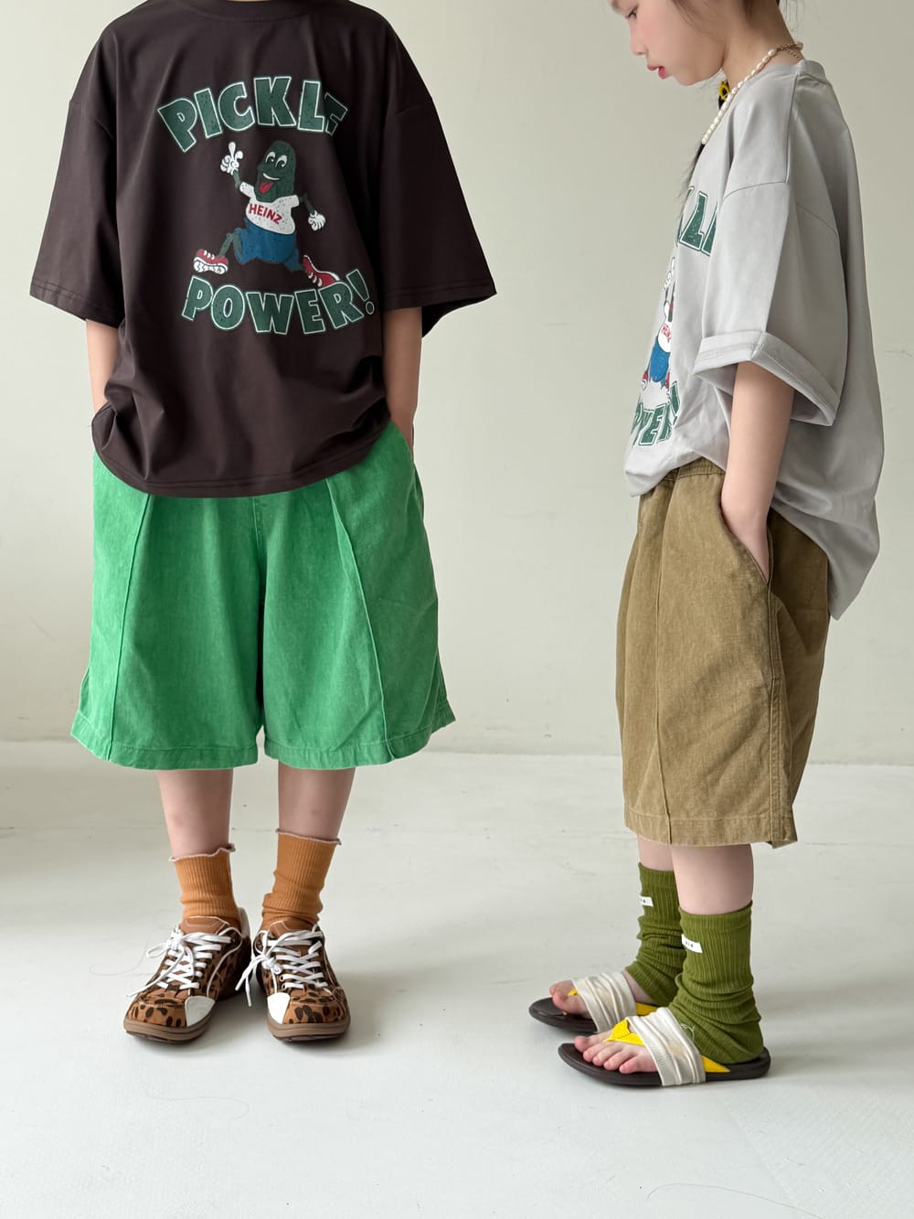 Solid Casual Shorts タック ハーフパンツ【mh0013129】 KUMAI.KIDS ハーフパンツ・ショートパンツ