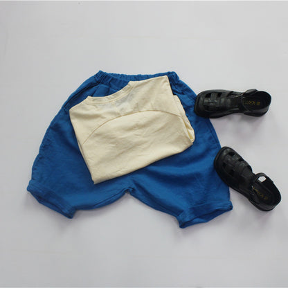 Solid Color Crew Neck Loose T-shirt キッズ 半袖 ルーズTシャツ【mh0012257】 Forest Map