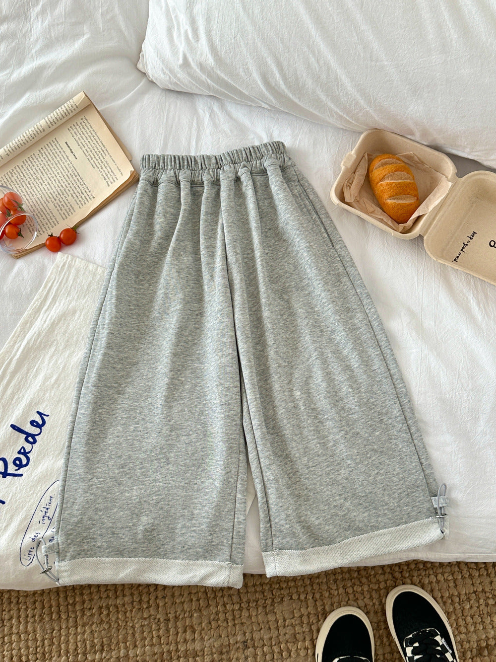Solid Color Drawstring Sweatpants ドロスト スウェットパンツ【mh0012363】 Gray / 100cm KUMAI.KIDS