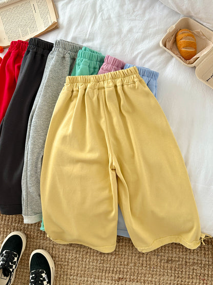 Solid Color Drawstring Sweatpants ドロスト スウェットパンツ【mh0012363】 KUMAI.KIDS