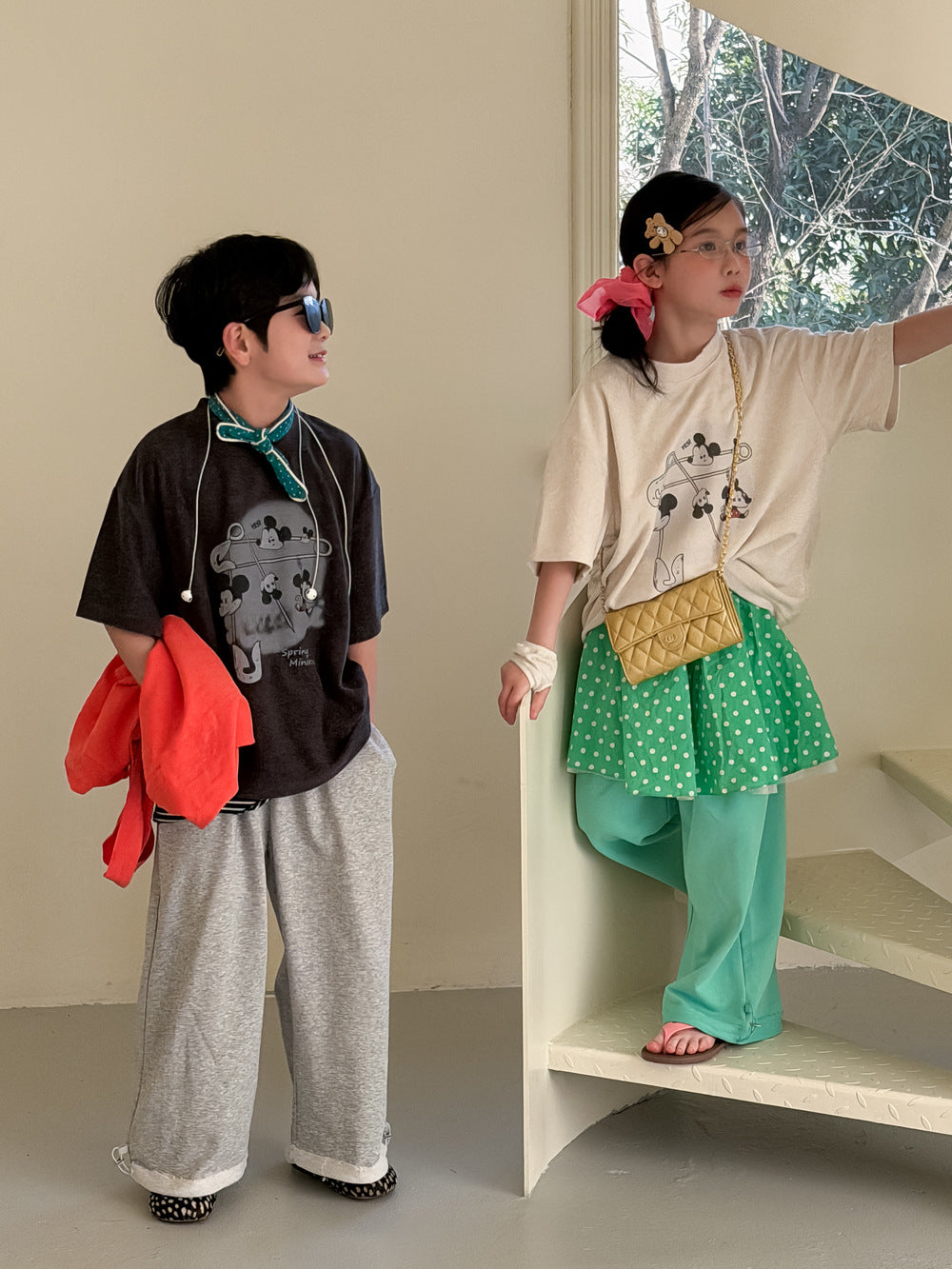 Solid Color Drawstring Sweatpants ドロスト スウェットパンツ【mh0012363】 KUMAI.KIDS