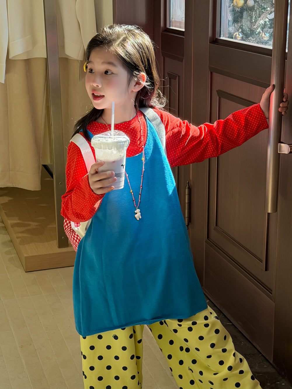 Solid Color Knitted Layering Vest ニットベスト【mh0012367】 KUMAI.KIDS