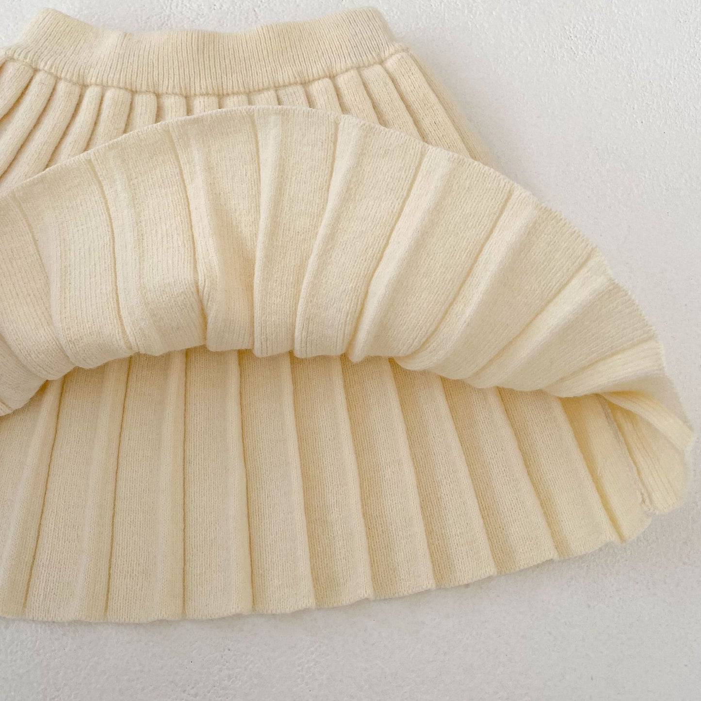 Solid Color Knitted Pleated Skirt 無地 ニット プリーツ スカート【mh0012402】 Engepapa