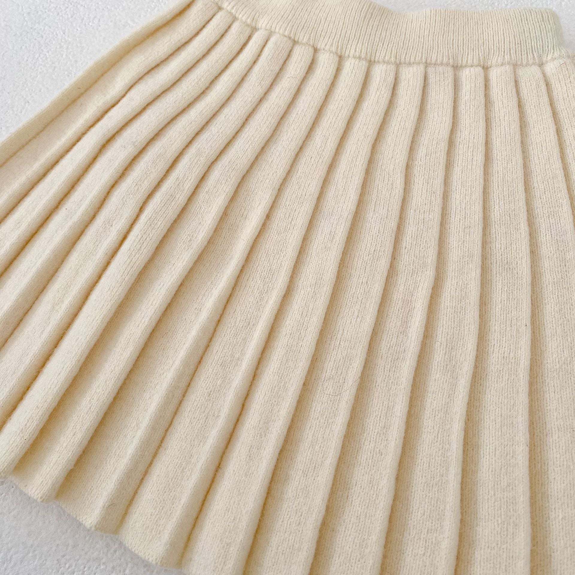 Solid Color Knitted Pleated Skirt 無地 ニット プリーツ スカート【mh0012402】 Engepapa