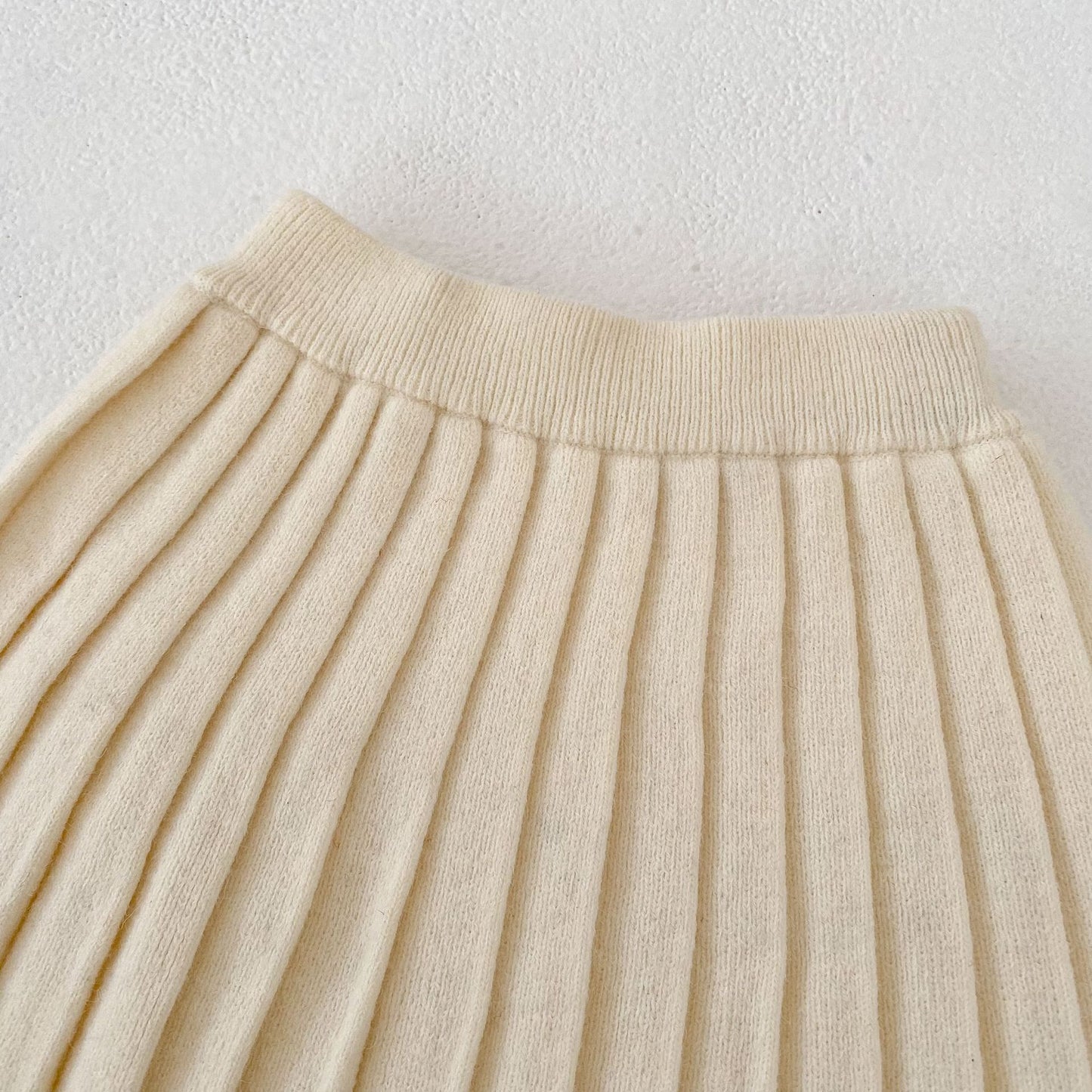 Solid Color Knitted Pleated Skirt 無地 ニット プリーツ スカート【mh0012402】 Engepapa