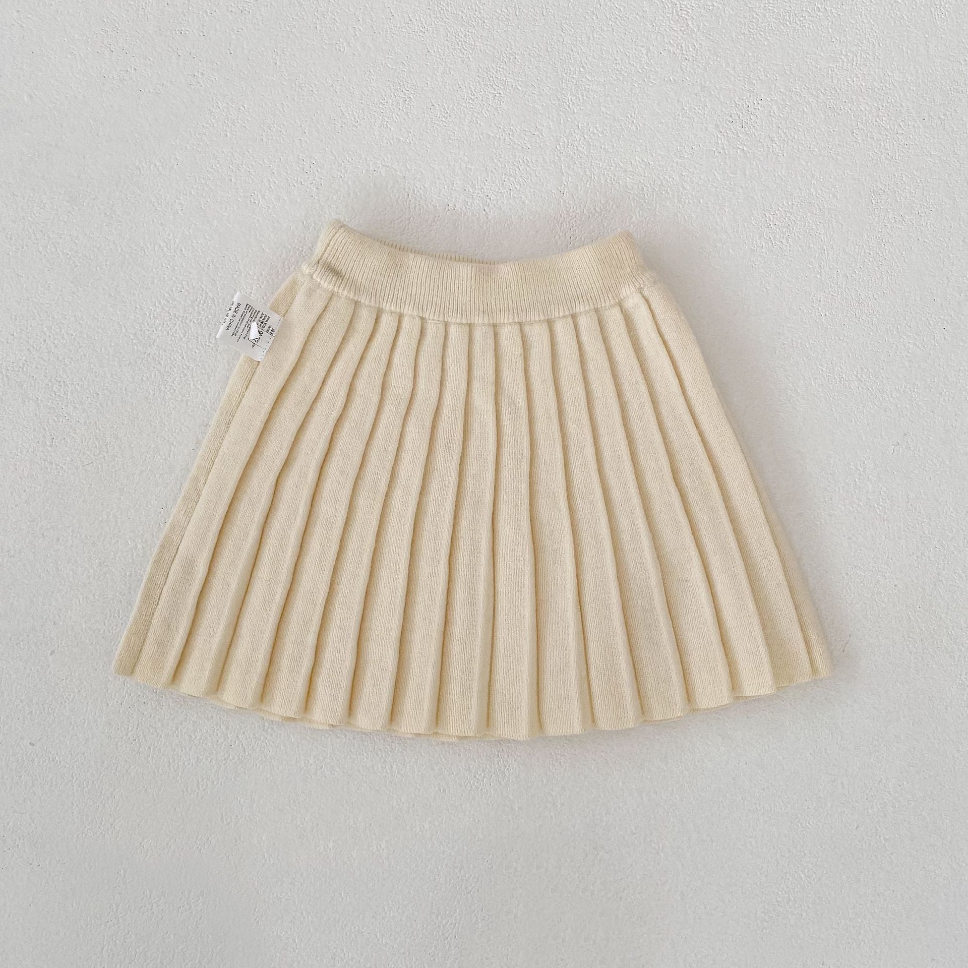 Solid Color Knitted Pleated Skirt 無地 ニット プリーツ スカート【mh0012402】 Engepapa