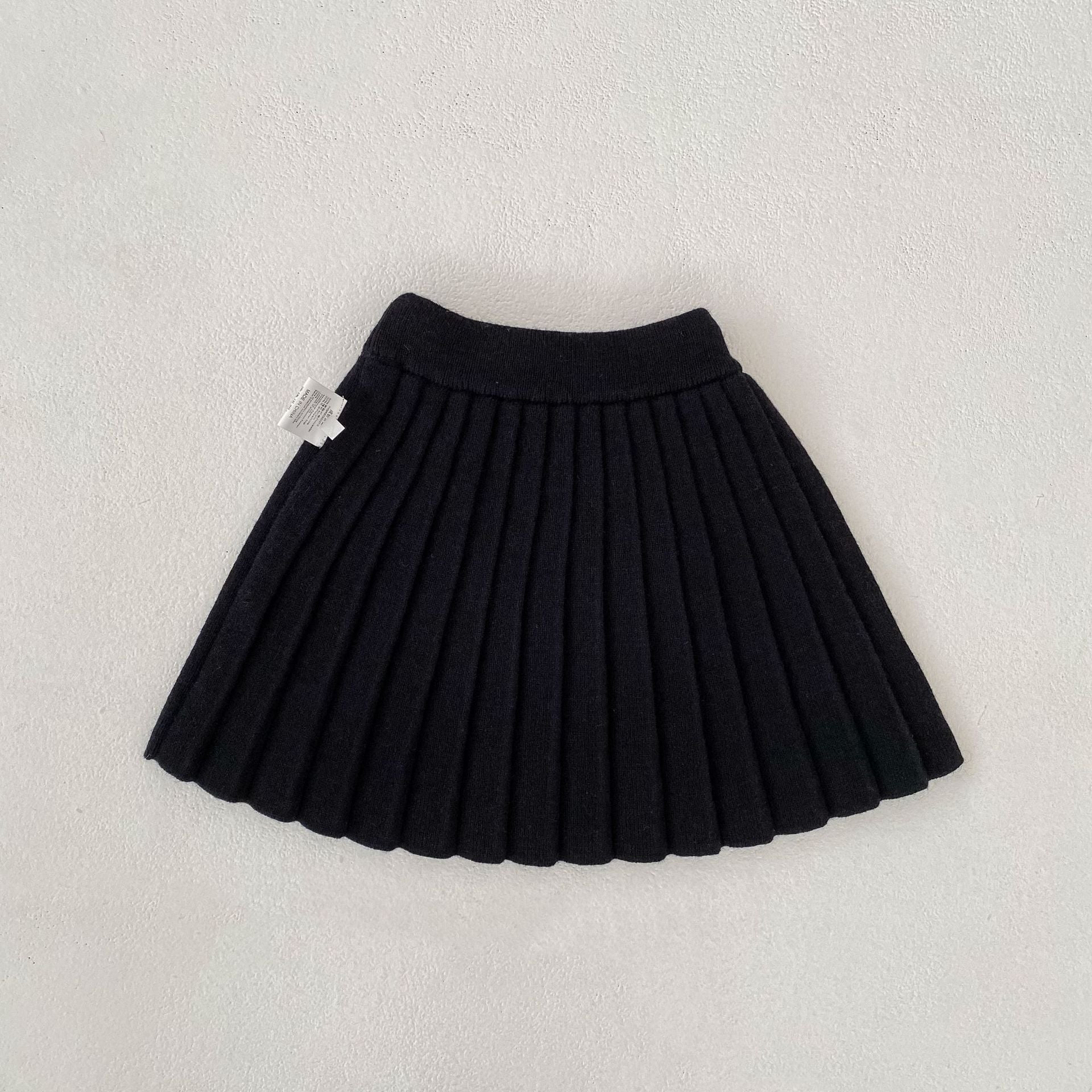 Solid Color Knitted Pleated Skirt 無地 ニット プリーツ スカート【mh0012402】 Engepapa