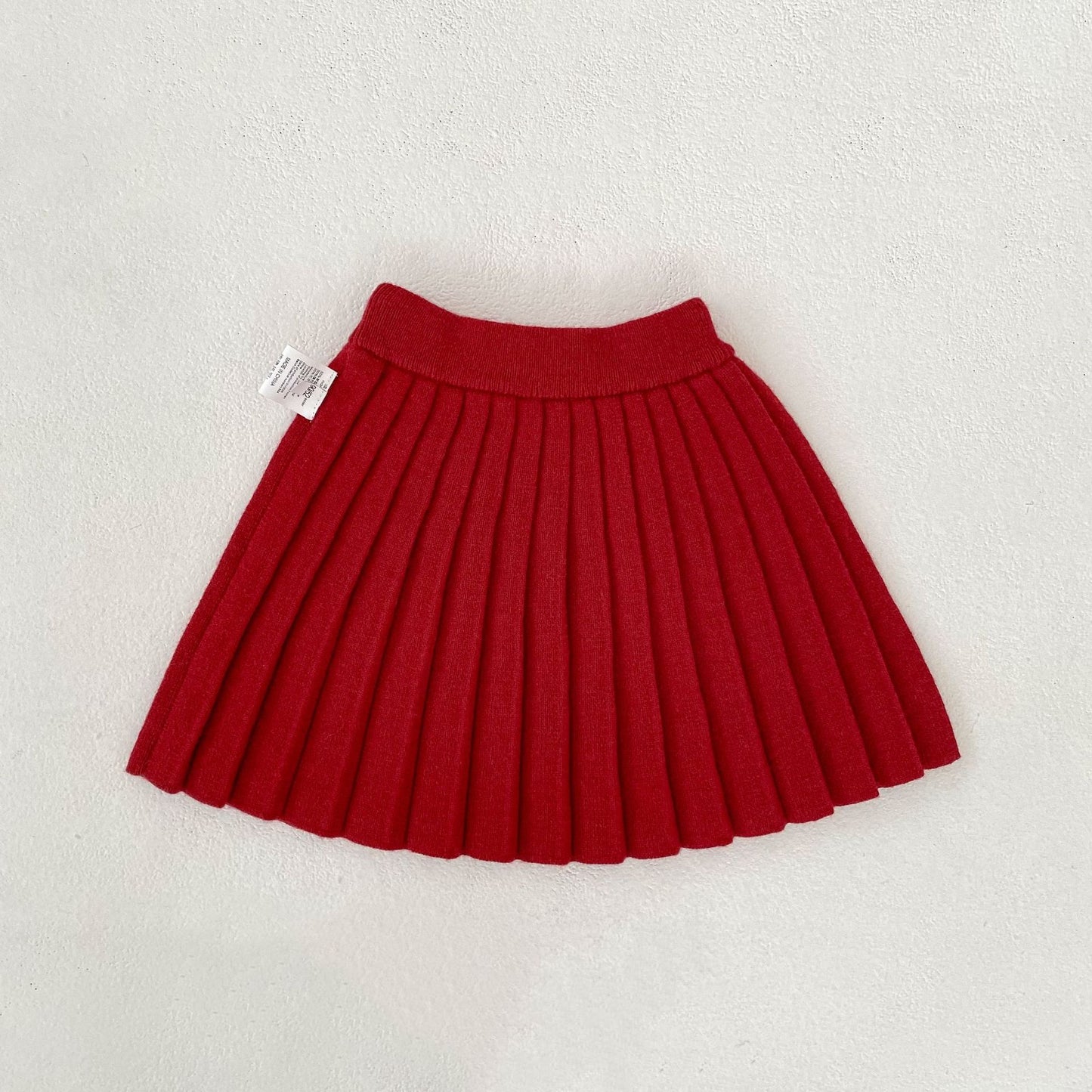Solid Color Knitted Pleated Skirt 無地 ニット プリーツ スカート【mh0012402】 Engepapa