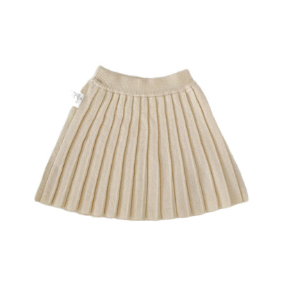 Solid Color Knitted Pleated Skirt 無地 ニット プリーツ スカート【mh0012402】 mamahalo shop