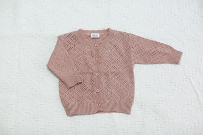 Solid Color Lace Knit Cardigan レース編み ニットカーディガン【mh0012261】 Virgil kids