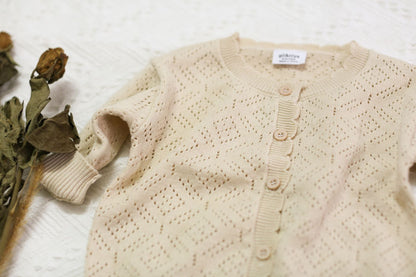 Solid Color Lace Knit Cardigan レース編み ニットカーディガン【mh0012261】 Virgil kids