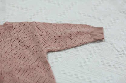 Solid Color Lace Knit Cardigan レース編み ニットカーディガン【mh0012261】 Virgil kids