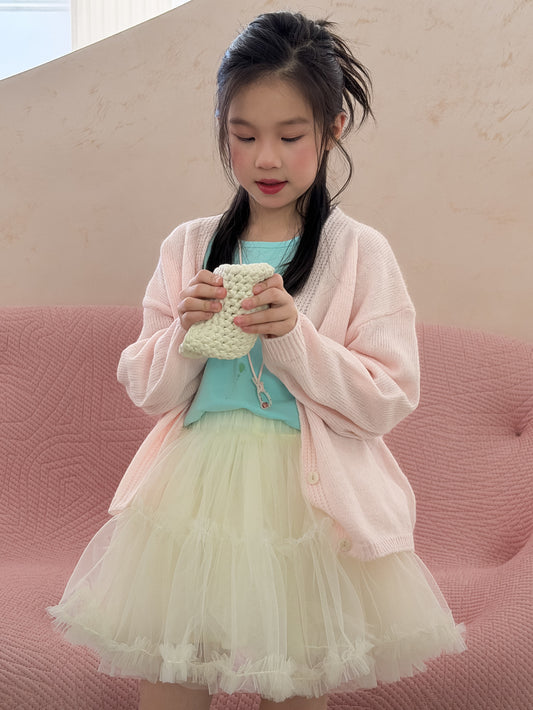 Solid Color Layered Tulle Skirt チュール ティアードスカート【mh0012357】 KUMAI.KIDS
