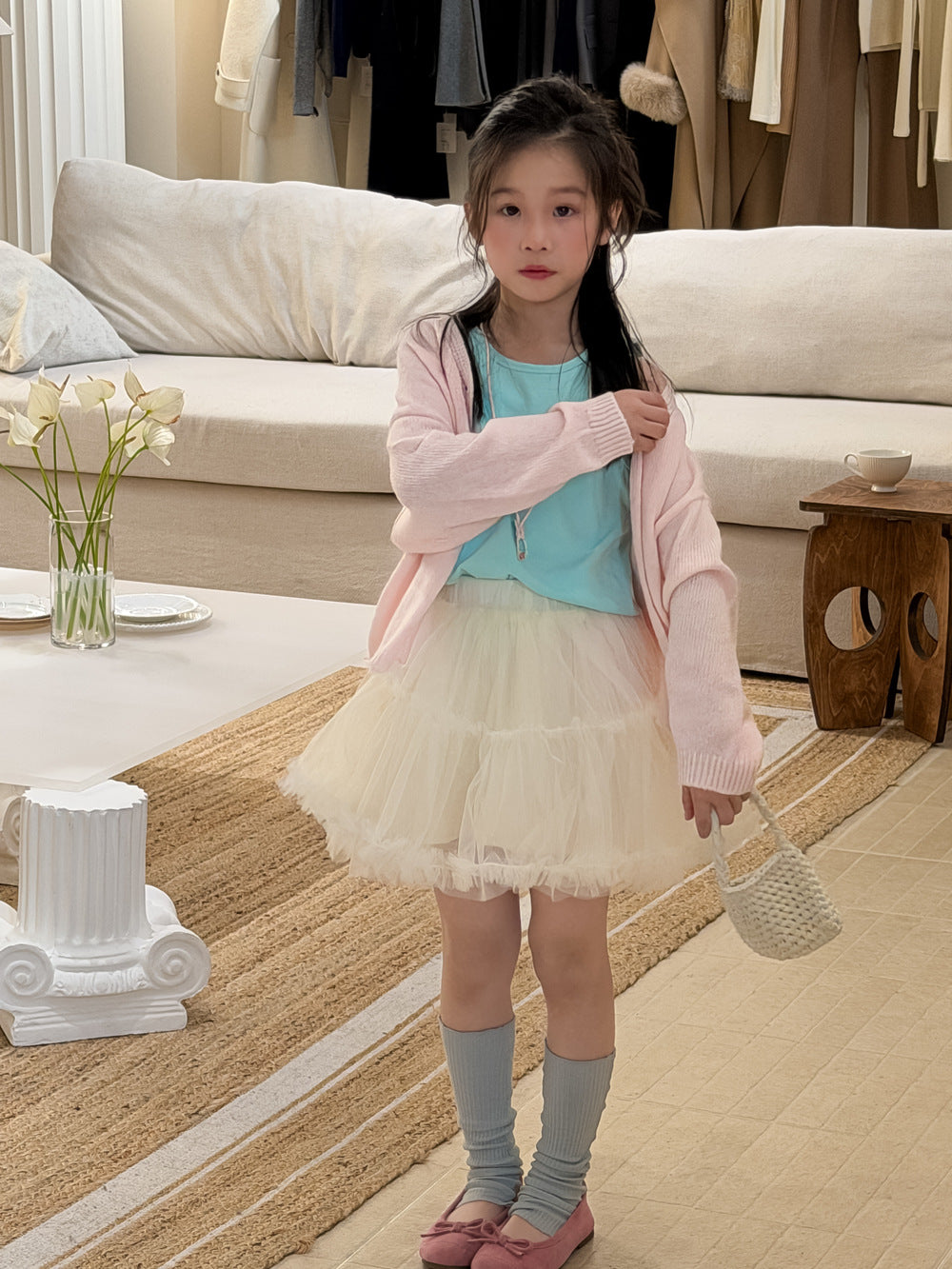 Solid Color Layered Tulle Skirt チュール ティアードスカート【mh0012357】 KUMAI.KIDS