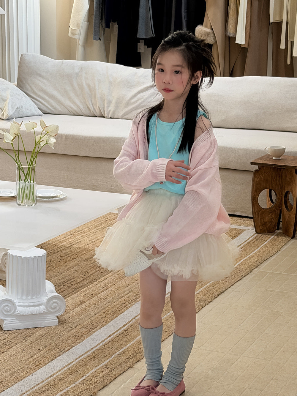 Solid Color Layered Tulle Skirt チュール ティアードスカート【mh0012357】 KUMAI.KIDS