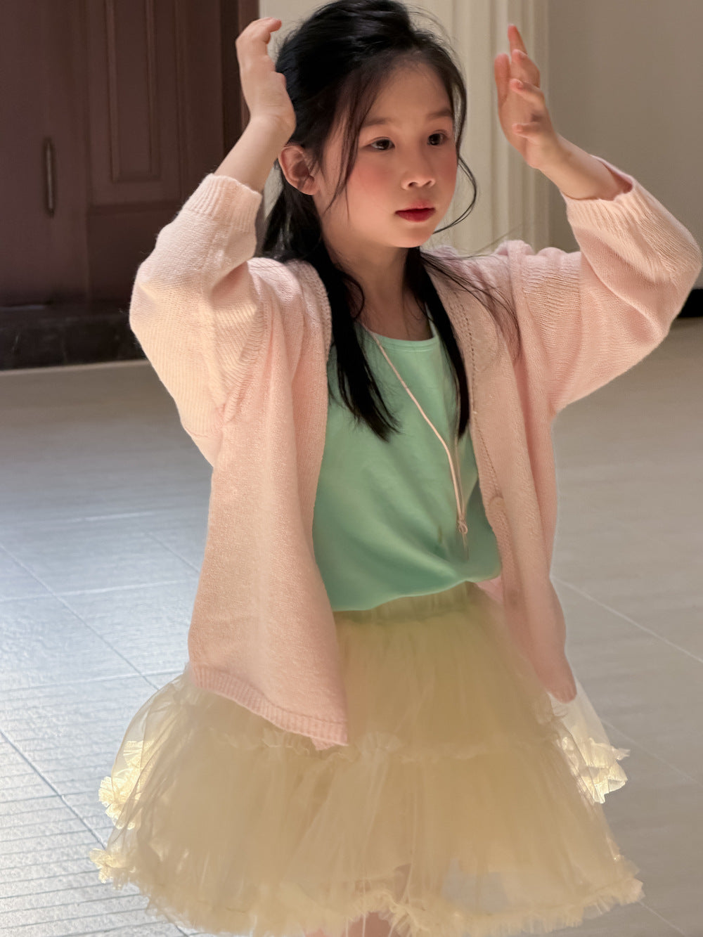 Solid Color Layered Tulle Skirt チュール ティアードスカート【mh0012357】 KUMAI.KIDS