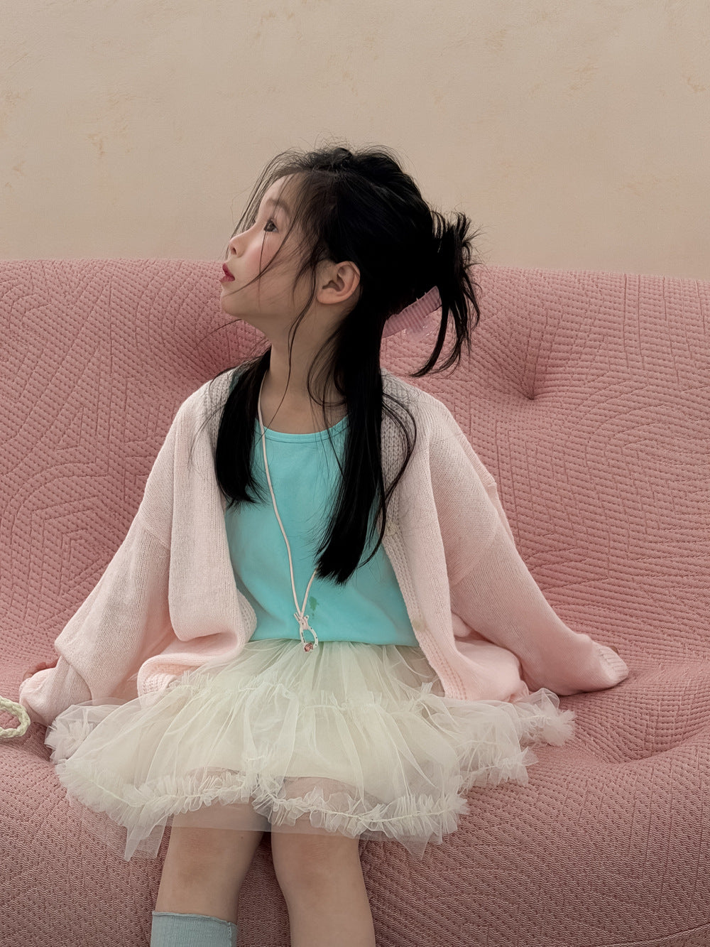 Solid Color Layered Tulle Skirt チュール ティアードスカート【mh0012357】 KUMAI.KIDS
