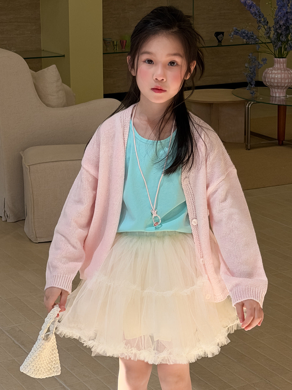 Solid Color Layered Tulle Skirt チュール ティアードスカート【mh0012357】 KUMAI.KIDS