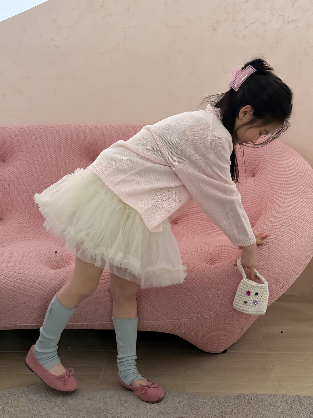 Solid Color Layered Tulle Skirt チュール ティアードスカート【mh0012357】 KUMAI.KIDS