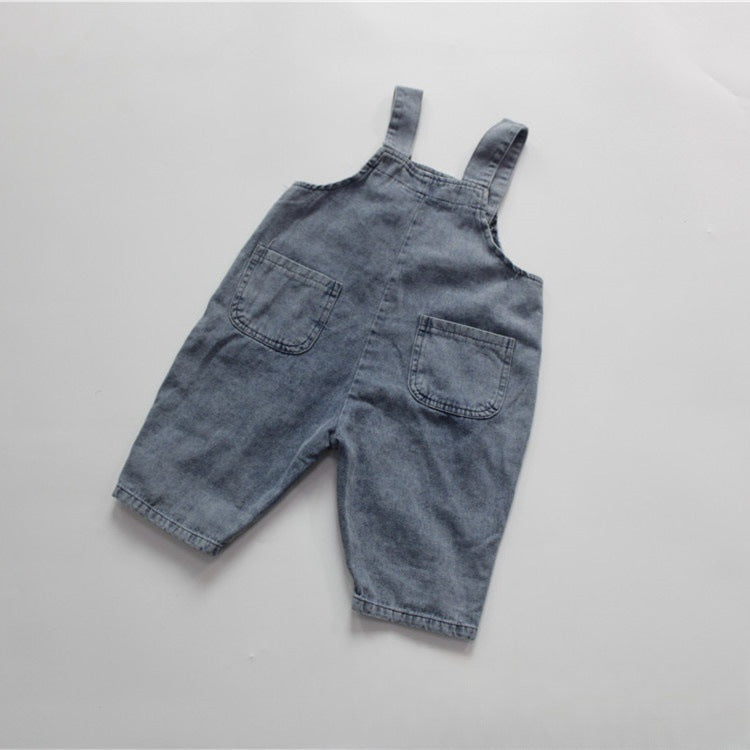 Solid Color Loose Denim Overalls デニムサロペット オーバーオール【mh0012258】 Forest Map
