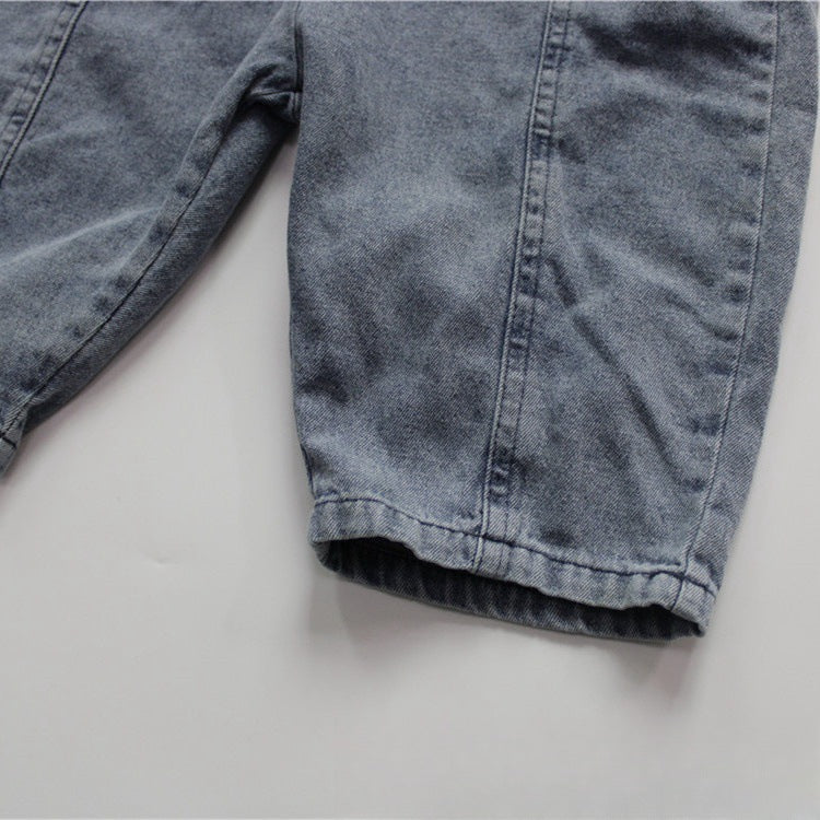Solid Color Loose Denim Overalls デニムサロペット オーバーオール【mh0012258】 Forest Map