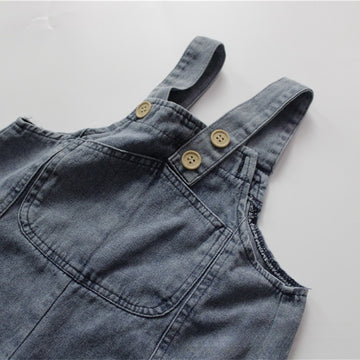 Solid Color Loose Denim Overalls デニムサロペット オーバーオール【mh0012258】 Forest Map