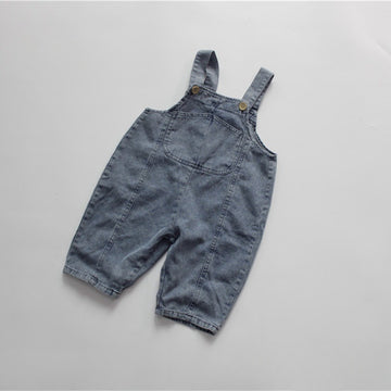 Solid Color Loose Denim Overalls デニムサロペット オーバーオール【mh0012258】 Forest Map