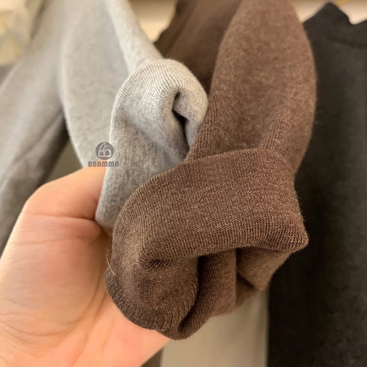 Solid Color Mock Neck Lounge Set 無地 モックネック 長袖 セットアップ【mh0012701】 BBAMMA 長袖セットアップ