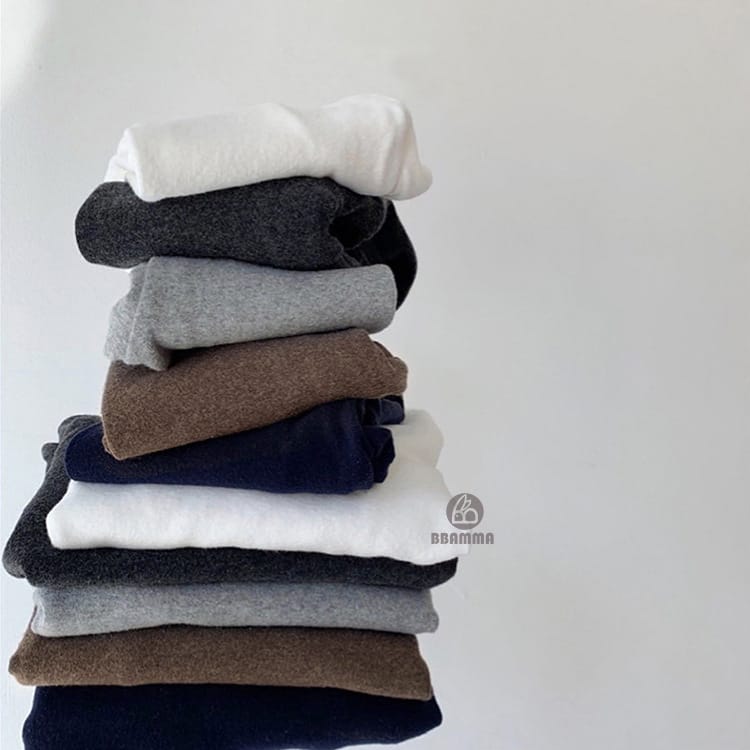 Solid Color Mock Neck Lounge Set 無地 モックネック 長袖 セットアップ【mh0012701】 BBAMMA 長袖セットアップ