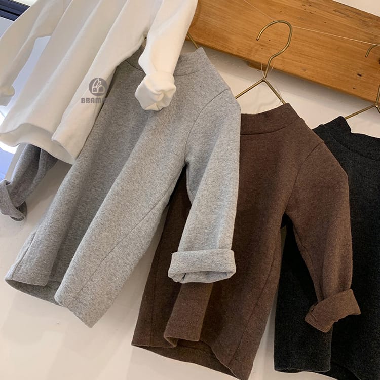 Solid Color Mock Neck Lounge Set 無地 モックネック 長袖 セットアップ【mh0012701】 BBAMMA 長袖セットアップ