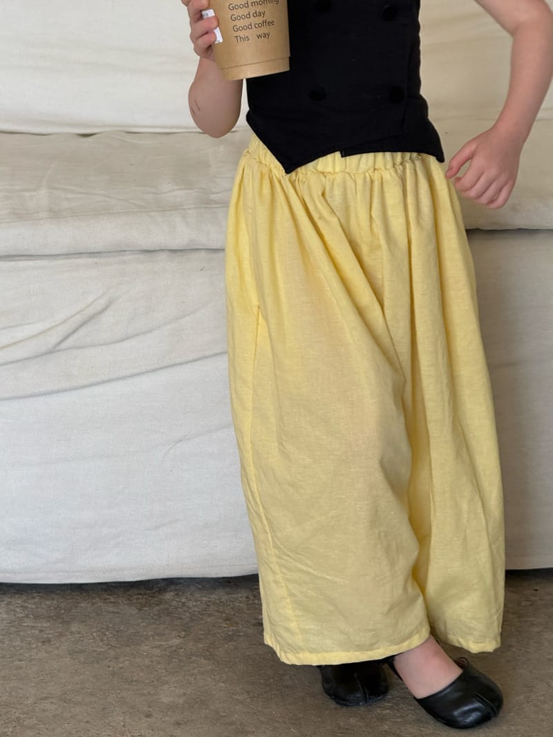Solid Cotton Linen Wide Pants シンプル ロングパンツ【mh0012787】 Chengle ロングパンツ・スウェットパンツ